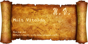 Mult Vitolda névjegykártya